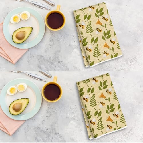 2 Pcs Bee Kitchen Towels 24x14 Inch, Cute Bee Gifts - Image 7