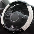 Black White Steering Wheel Cover, Anti-Slip Steering Wheel Protector by Xizopucy