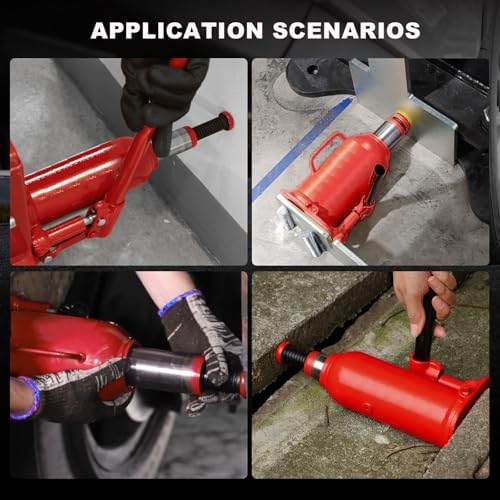 Big RED Welded Car Bottle Jack - Image 6