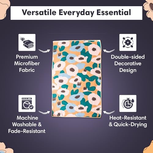 crae. Reversible Microfiber Hand Towel, Lilly Plaid - Image 3