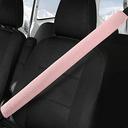 LACDL Extra Long Seatbelt Covers Super Soft Furry by LeadingAComfortableDrivingLife