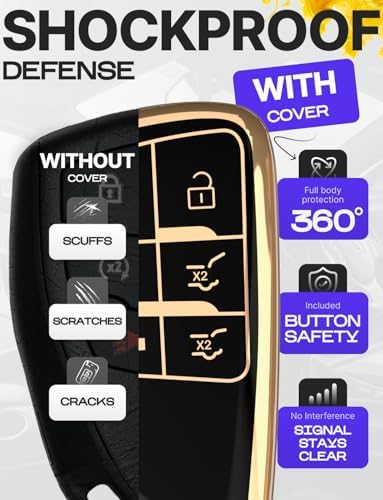 Lucrum Compatible with Chevy, Buick Key Fob Cover & Keychain - Image 4