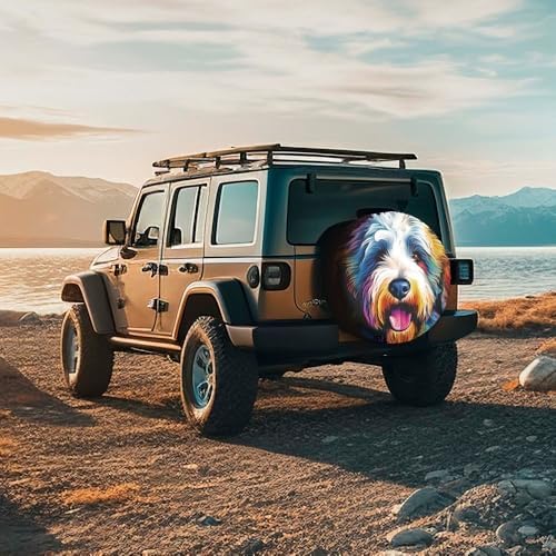 Colorful German Shepherd Dog Spare Tire Cover Pet Animal Wheel Protectors - Image 3