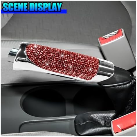 Bling Car Handbrake Cover, ABS Rhinestone Automotive Brake Levers Anti-Scratch - Image 3