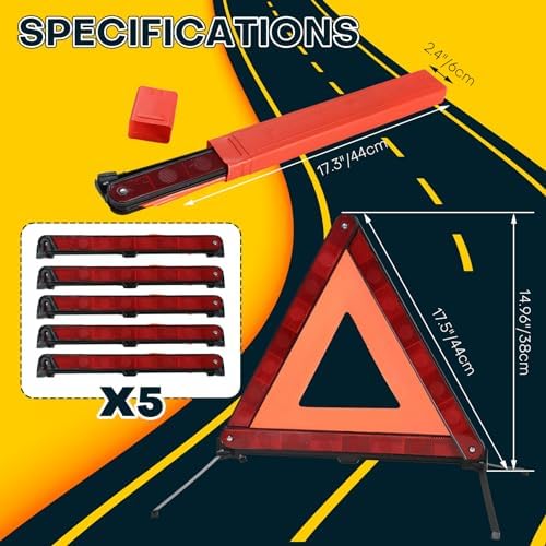 5 Pack Reflective Safety Triangle Kit - Image 2