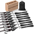 Ratchet Tie Down Straps, 1/4" Adjustable Rope Hangers 8 Pack, 12FT Tie-Down by VIPARSPECTRA