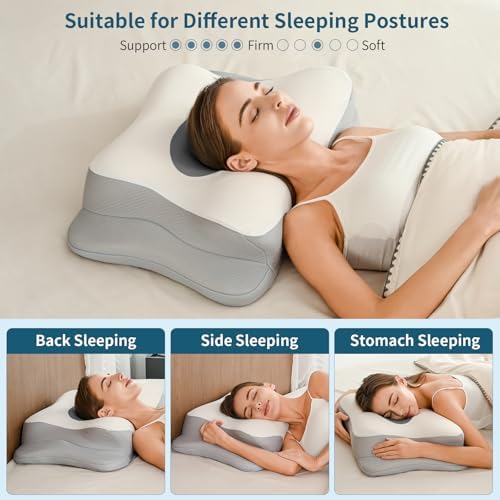 Cervical Neck Pillow for Pain Relief, Contour Memory Foam Pillows for Sleeping - Image 7