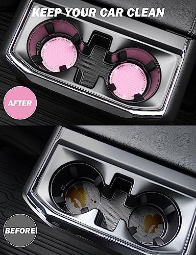 JOYTUTUS Cup Holder Coasters for Car, 2 Pack Universal Anti-Slip Car Coasters - Image 4