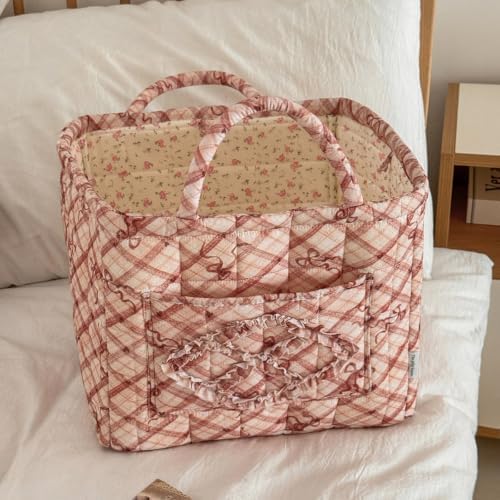 Storage Basket Boho Fabric Large Collapsible Floral Laundry Nursery Hamper - Image 3