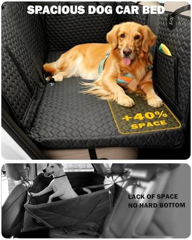 Dog Seat Cover for Back Seat, PU Dog Car Seat Cover Holds 420 lbs, Material - Image 3
