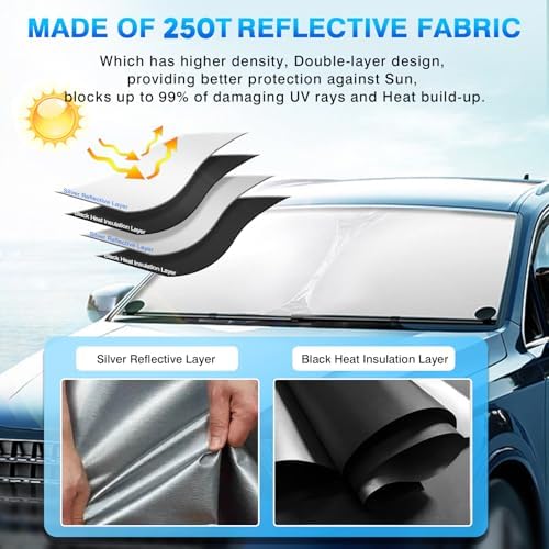 KUST Windshield Sun Shade for 2017-2024 2025 2026 Cadillac XT5 Accessories - Image 4