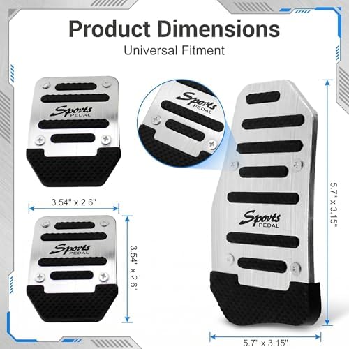3 PCS Car Pedals Pads, Anti-slip Design, Manual Transmission Accelerator Brake - Image 3