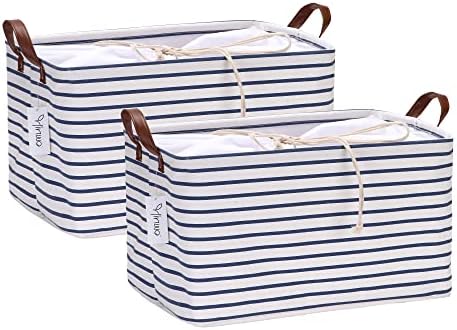 Hinwo 31L Large Canvas Storage Bin by Hinwo