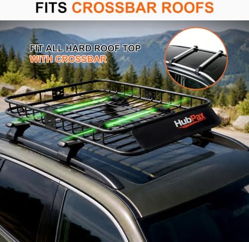 Roof Mount Cargo Carrier Basket & 15 Cu Ft. Waterproof Cargo Bag - Image 2