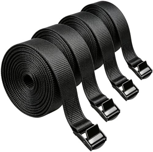 Lashing Straps with Buckles, 1 Inch × 5 Feet, Cargo Tie-Down Strap by FocusonMatchaWhiskSet