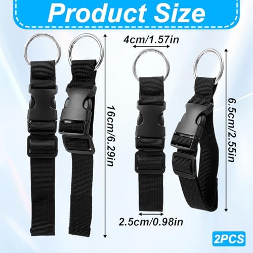 2 Pcs Add a Bag Strap for Suitcase Adjustable Suitcase Belt Jacket Holder - Image 2