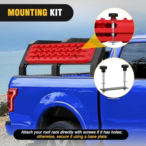 Nilight Recovery Off-road Traction Boards Emergency Tire Mats Red - Image 6