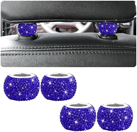 XINLIYA 4 Pack Car Headrest Collars, Bling Car Head Rest Collars Rings Decor by XINLIYA