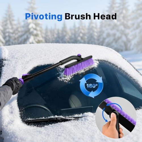 44 in Extendable Snow Brush and Ice Scraper - Image 4