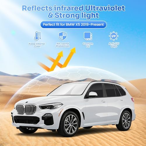 Canvcle Window Shades for 2019-2026 BMW X5 Accessories Windshield Sun Shade - Image 2