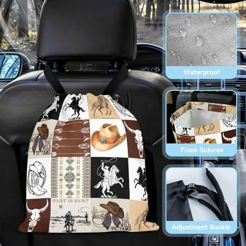 Western Cowboy Car Trash Bag - Image 3