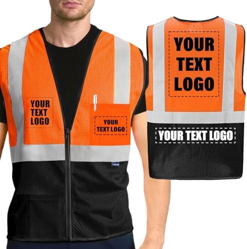 AYKRM 2 Pocket Mesh High Visibility Reflective Safety Vest by AYKRM
