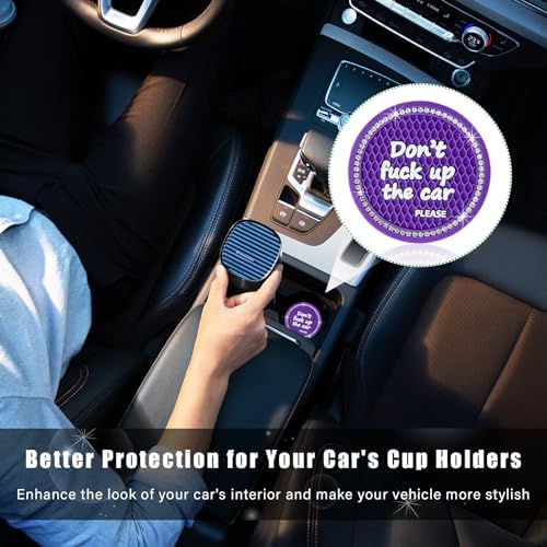 Ziciner 2 Pack Bling Car Cup Holder Coaster, 2.75 Inch Anti-Slip Auto Insert - Image 4