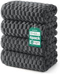 REDKISS 4 Pack Charcoal Gray Microfiber Bath Towels Large 30"x60" by REDKISSOnline