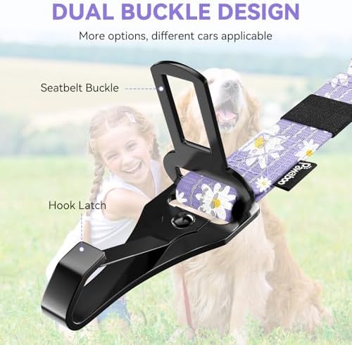 Pawaboo 2Pack Dog Car Seatbelt, 3-in-1 Dog Tether - Image 3