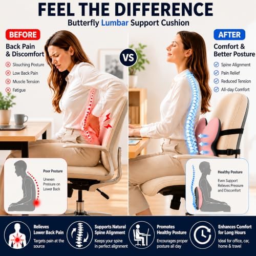 Back Support for Office Chair, Lumbar Support Pillow for Office Chair, Back - Image 4