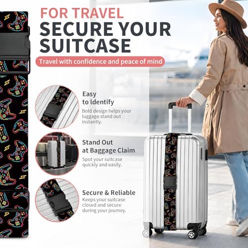 Luggage Strap for Suitcases Adjustable Travel Belt - Image 2