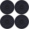 4 Pack Silicone Car Cup Holder Coaster – 2.75 Inch Non-Slip Drink Mat, by MEAJOO