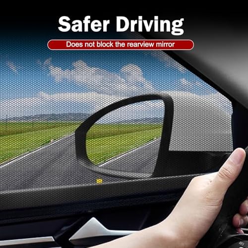 2 PCS Car Window Shades, Stretchable Side Window Full Coverage Sun Shade - Image 4