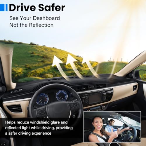 Dash Cover Mat Compatible with Toyota Corolla 2014 2015 2016 2017 2018 - Image 5