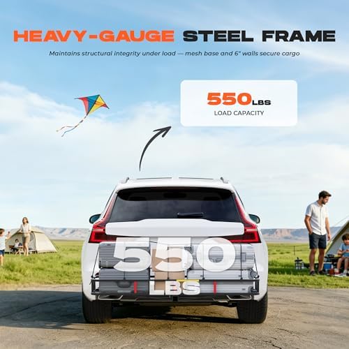 ALMULOO Folding Hitch Cargo Carrier 61.5"x19.5"x5.5" 550LBS - Image 4