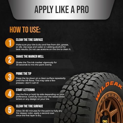 Orange Color Tire Paint Pen - Image 6
