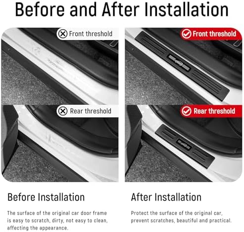 4PCS Door Sill Protector for Toyota 2026 RAV4 LE SE XLE XSE Limited Hybrid - Image 2