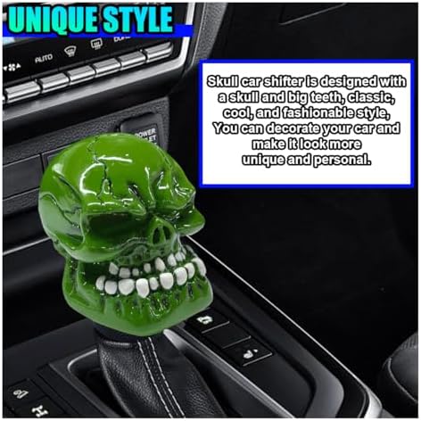 Skull Car Gear Shift Knob, Big Tooth Gear Stick Shifter Knob - Image 3