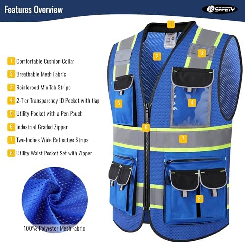 JKSafety Reflective Safety Vest - Image 3