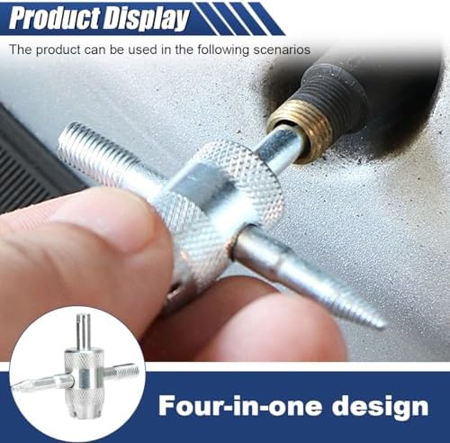 4-Way Valve Core Tool, 4-in-1 Tire Repair Wrench Puller - Image 4