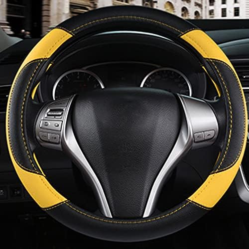 Leather Car Steering Wheel Cover, Universal Fit - Image 4