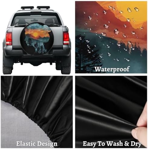 View Girl Forest Spare Tire Cover Dust-Proof Wheel Protector - Image 4