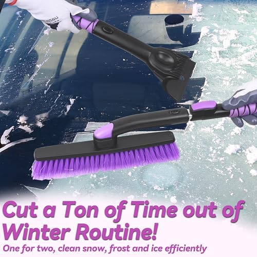 Gardzen 2-Pack 57" Extendable Snow Brush - Image 5