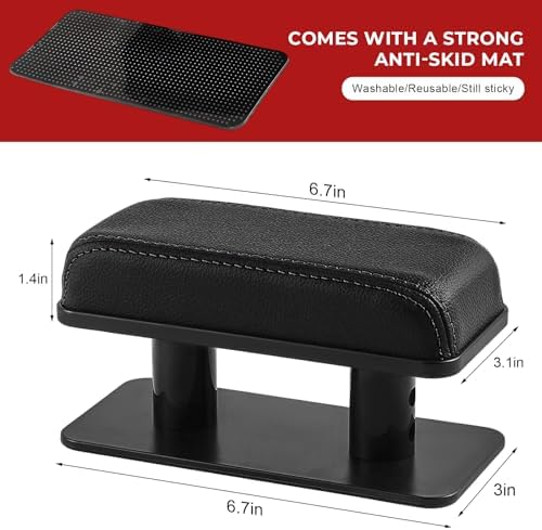 Car Armrest Pad, Ergonomic Adjustable Auto Arm Rest Cushion Elbow Support - Image 2
