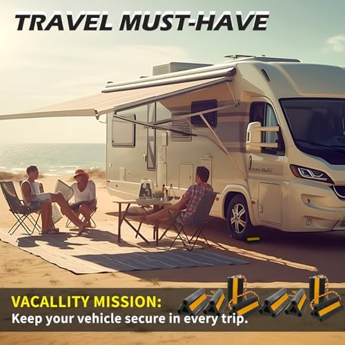 Vacallity Wheel Chocks for RV 8.2 in 4pair/8pack - Image 6