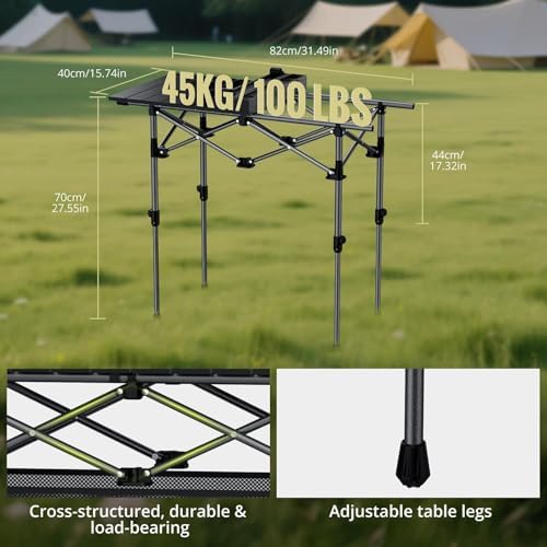 Anbte 3ft Aluminum Roll Top Folding Camping Table - Image 3