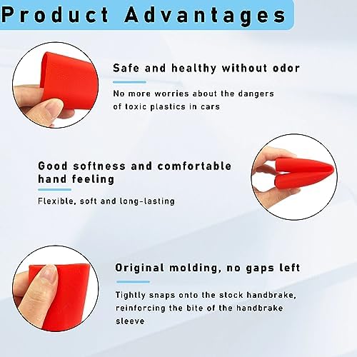 Ziciner Car Handbrake Cover, Elastic Anti-Slip Silicone Auto Handbrake Shifter - Image 3