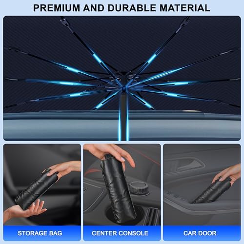 EcoNour Car Umbrella Windshield Sun Shade, Universal Fit Foldable Car & Truck - Image 6
