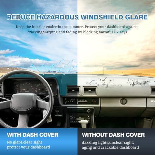 FIILINES Dash Cover for 1984-1988 Toyota 4Runner Pickup Truck, Dashboard Mat - Image 6