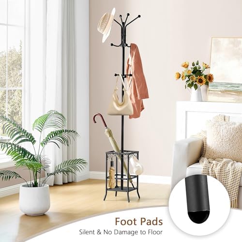 Hoctieon Coat Rack Freestanding, Coat Tree - Image 3